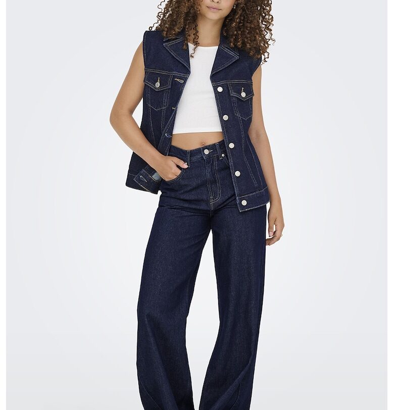 Широки дънки с висока талия Only