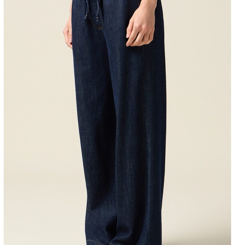 Широки дънки с връзки Oltre