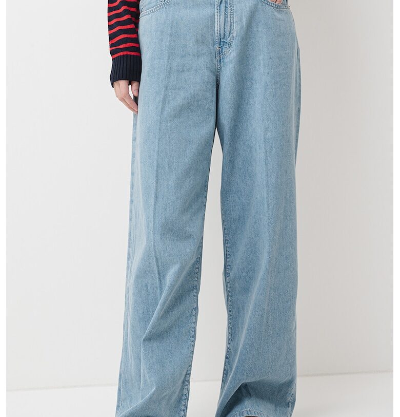 Широки дънки с лен CALVIN KLEIN JEANS