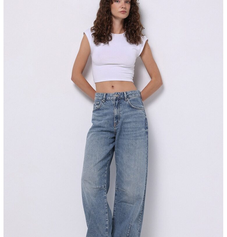 Широки дънки с миди талия COLINS