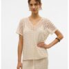 Шпиц блуза с къси ръкави Vero Moda