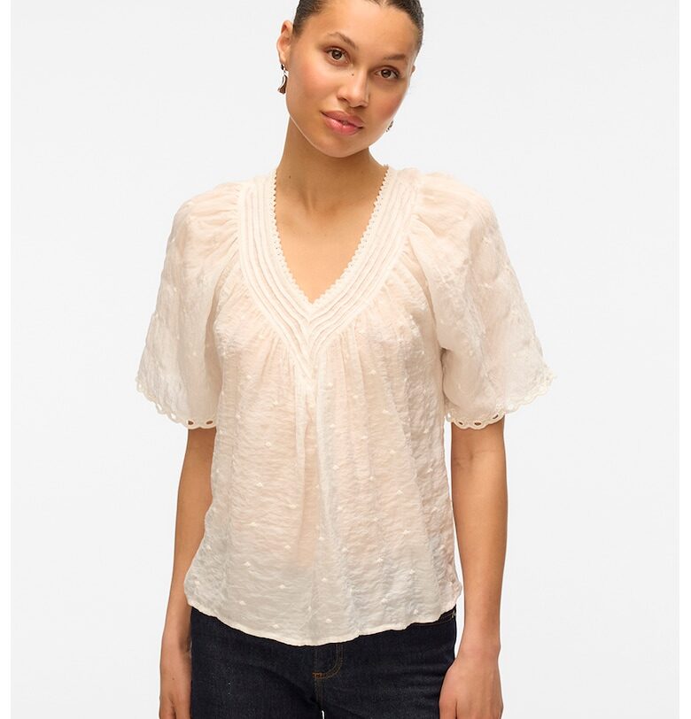 Шпиц блуза с къси ръкави Vero Moda