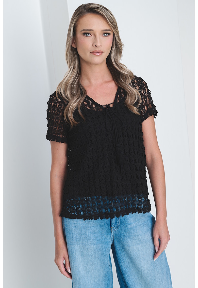 Шпиц блуза с къси ръкави Vero Moda