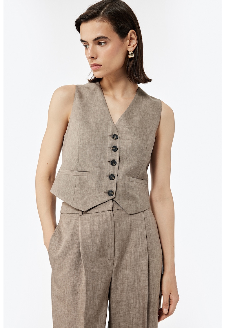 Шпиц елек с контрастни копчета KOTON