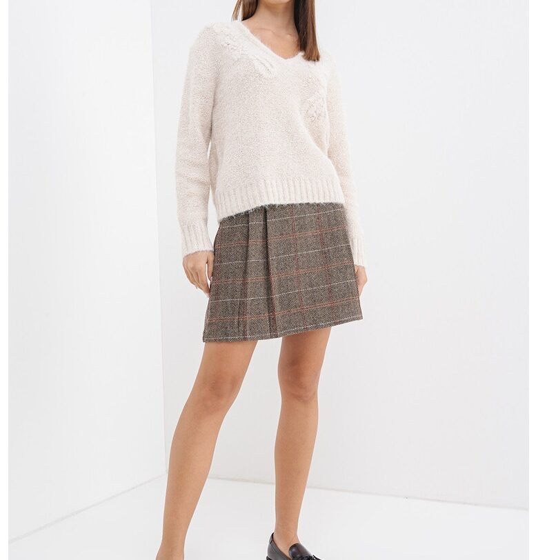 Шпиц пуловер с вълна Vila