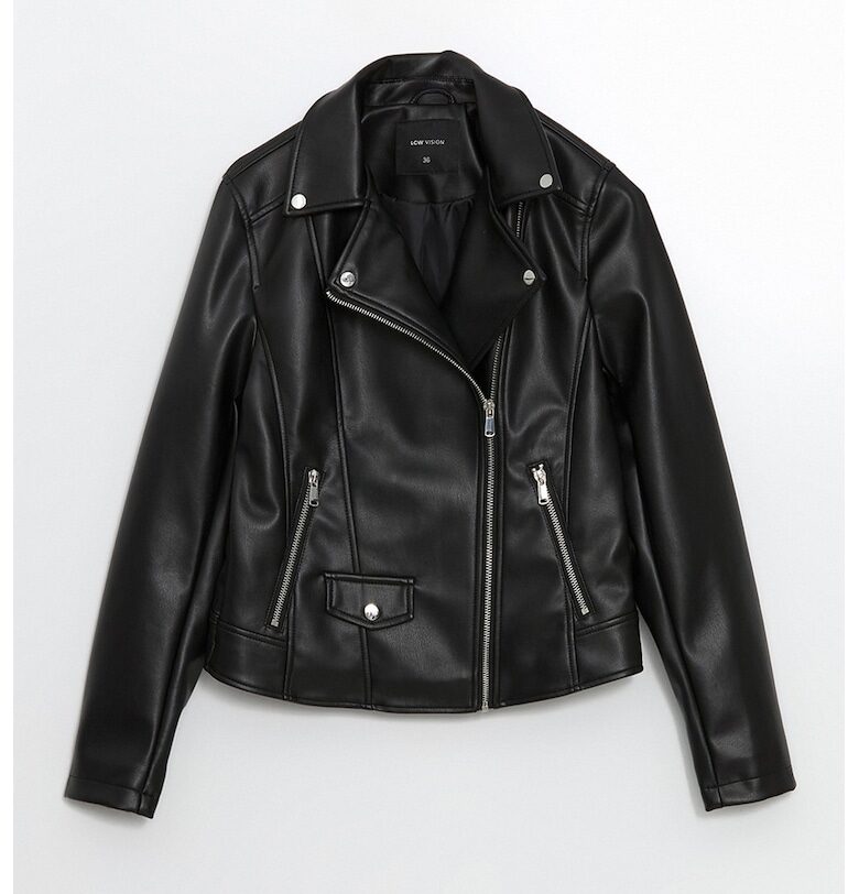 Яке от еко кожа с раздвоен ревер LC WAIKIKI