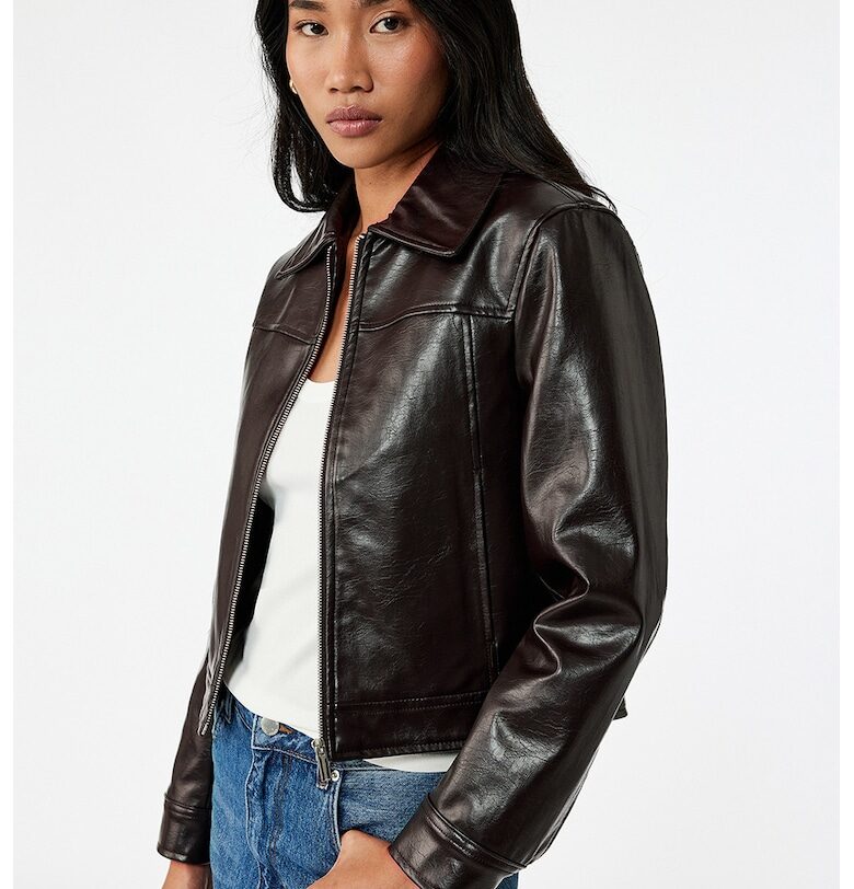 Яке от еко кожа с цип KOTON