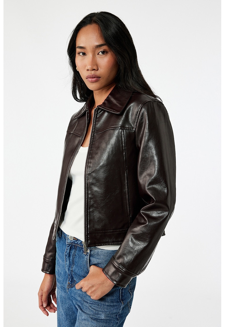 Яке от еко кожа с цип KOTON