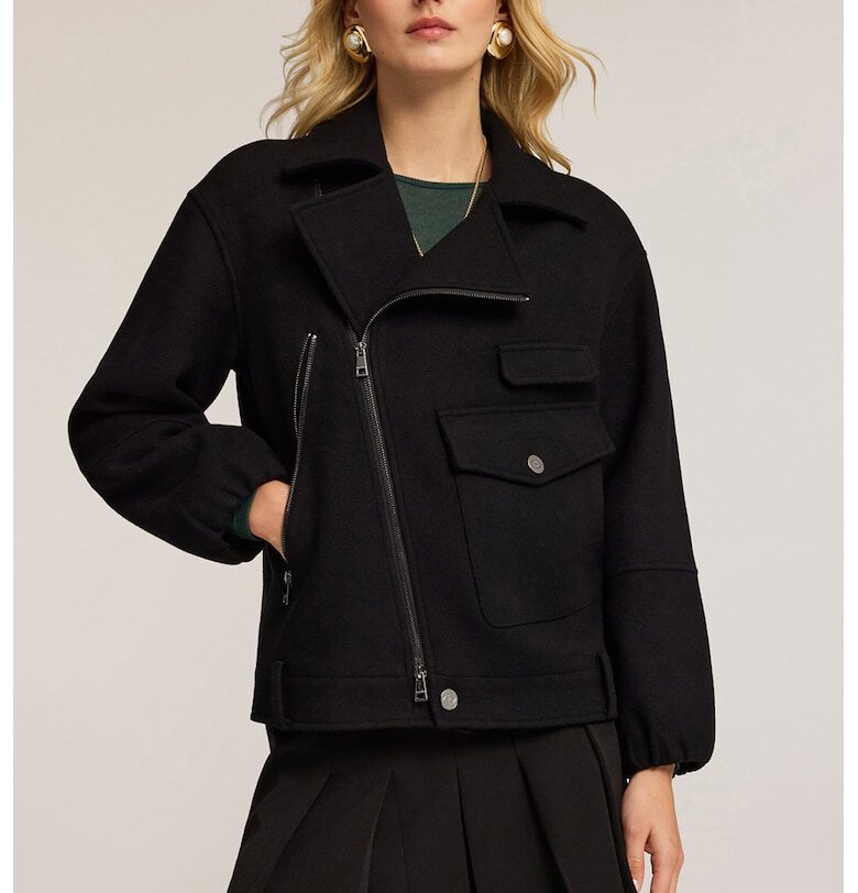 Яке с вълна и асиметричен цип Motivi