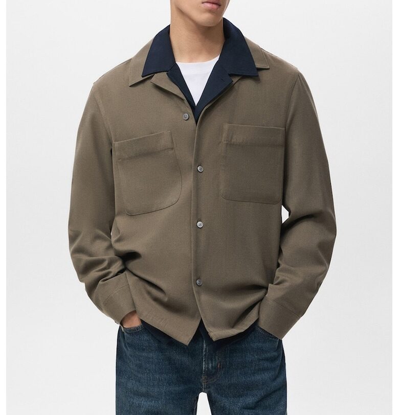 Яке с вълна с джобове Mango