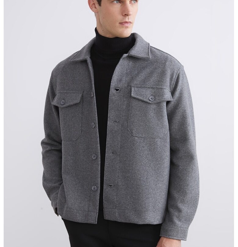 Яке с джобове - Сив меланж - LC WAIKIKI