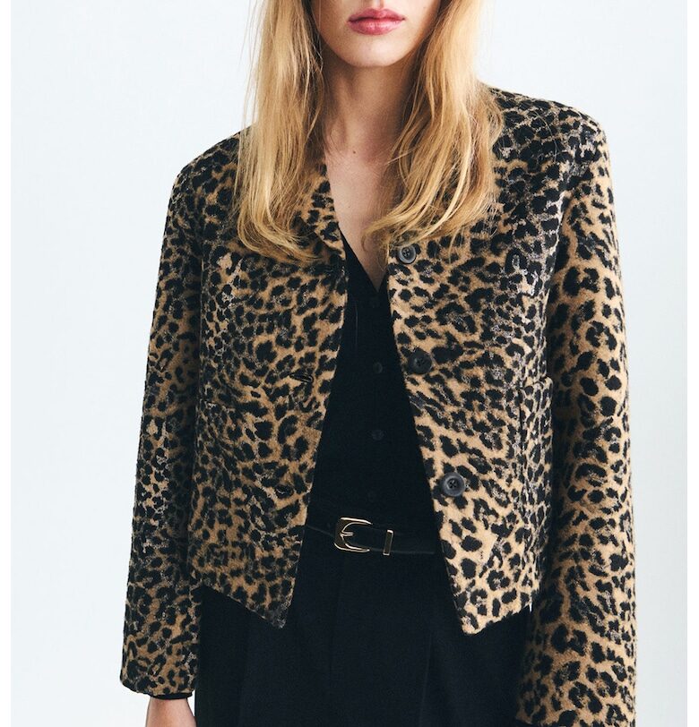 Яке с животински принт Mango