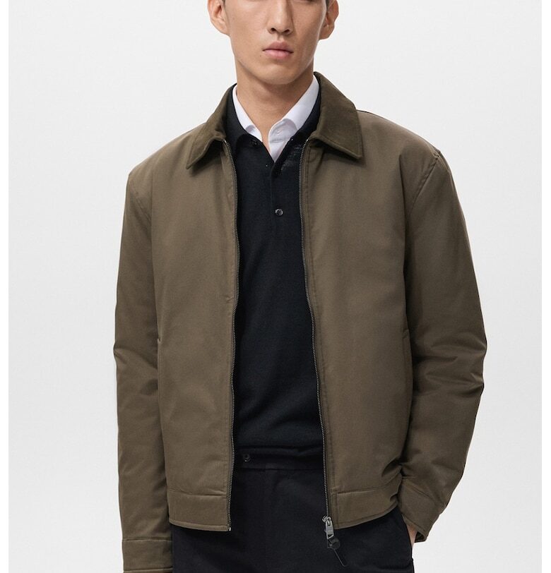 Яке с цип и остра яка Mango