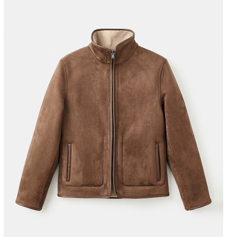 Яке с цип и скосени джобове Mango