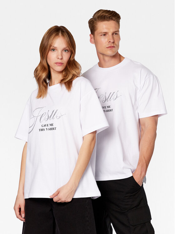 2005 Тишърт Unisex Jesus Бял Regular Fit цвят на ниска цена