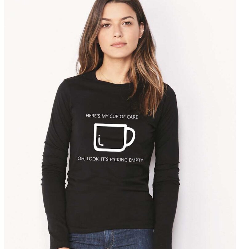 888113380-Черна дамска блуза - Cup of care THEICONIC