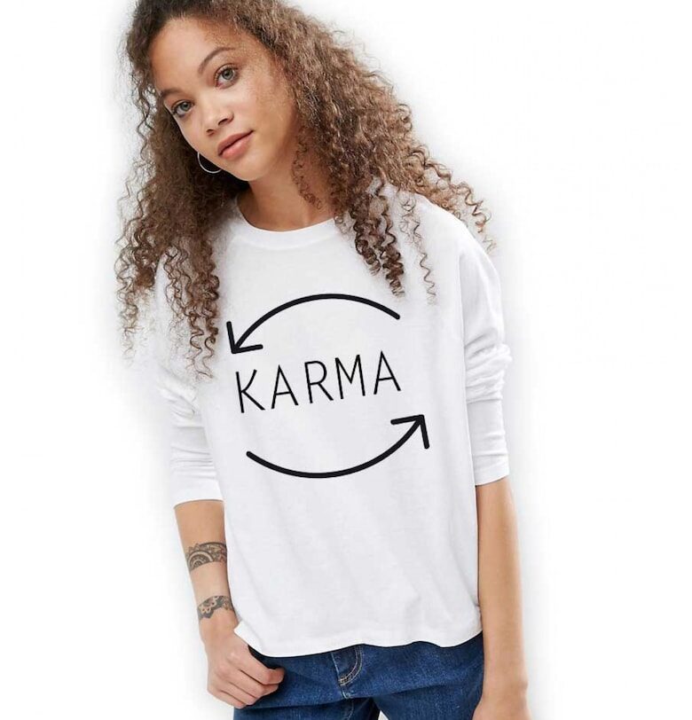 888113391-Бяла дамска блуза - Karma THEICONIC