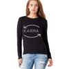 888113392-Черна дамска блуза - Karma THEICONIC