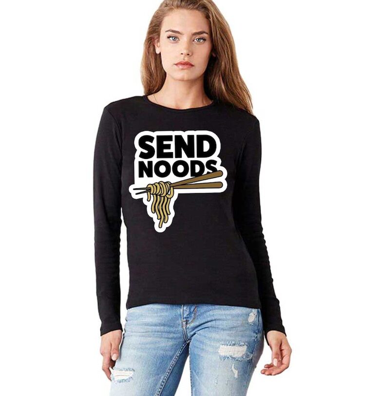 888113404-Черна дамска блуза - Send Noods THEICONIC