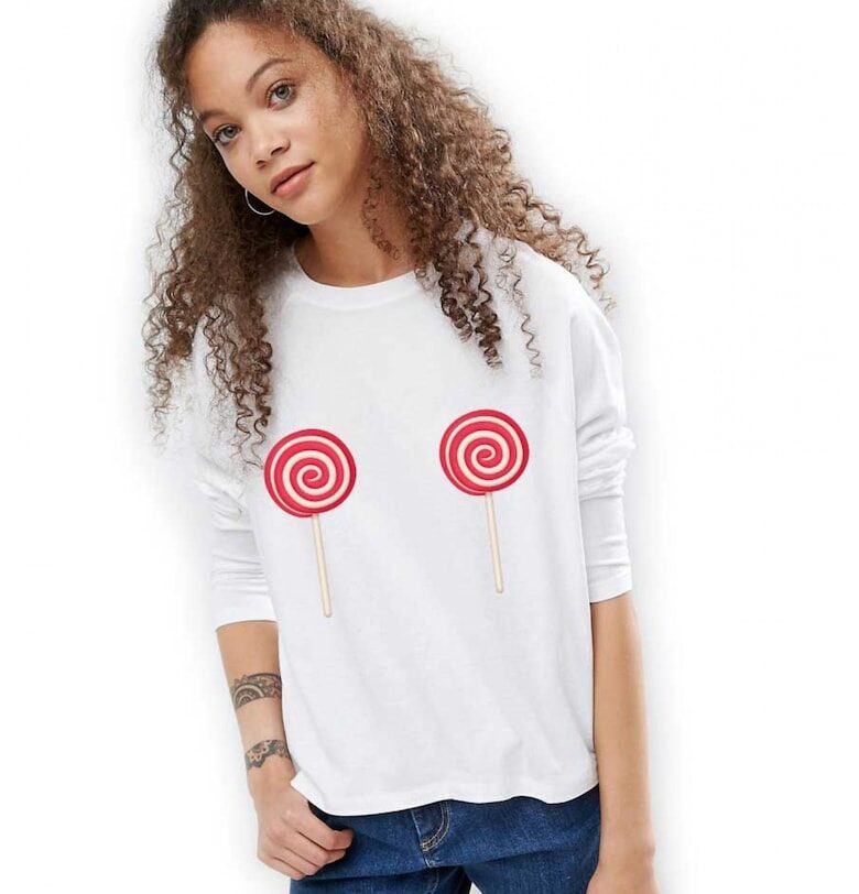 888113480-Бяла дамска блуза - Lollipop THEICONIC