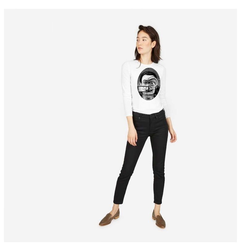 888113632-Бяла дамска блуза - Dali - The Watcher THEICONIC