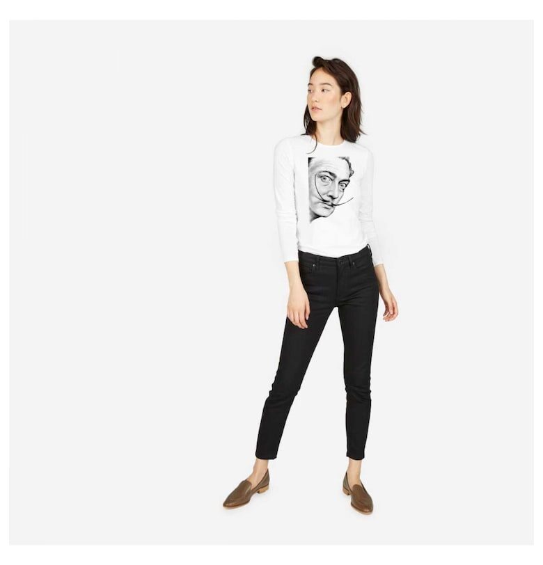 888113634-Бяла дамска блуза - Dali - Портрет THEICONIC