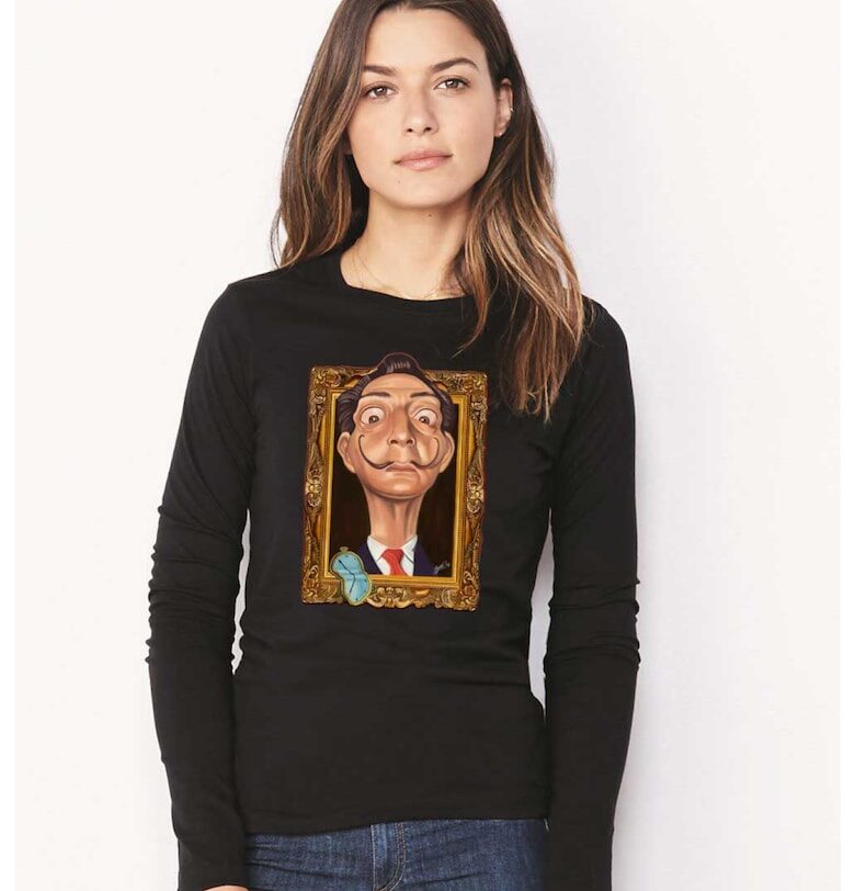 888113642-Черна дамска блуза - Dali - Frame THEICONIC