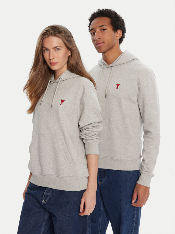 AMI Paris Суитшърт BFUSW235.730 Сив Regular Fit цвят на ниска цена