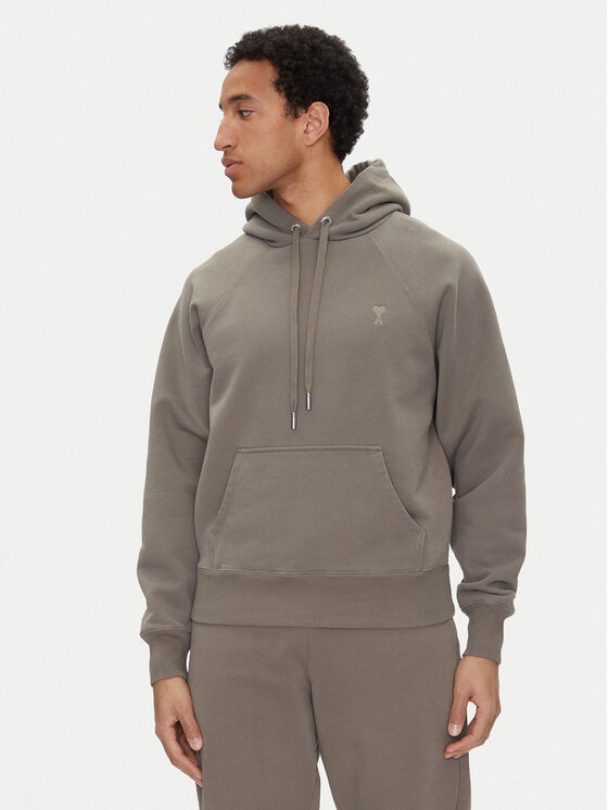 AMI Paris Суитшърт USW274.747 Каки Regular Fit цвят на ниска цена