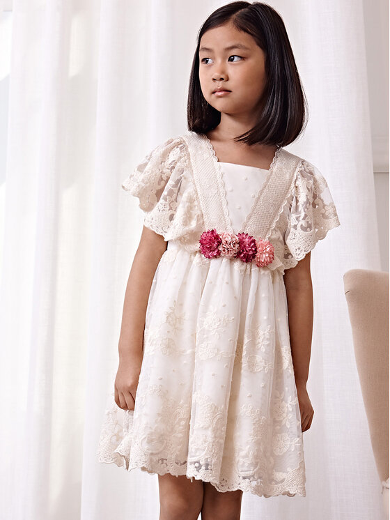 Abel & Lula Елегантна рокля 5043 Екрю Regular Fit цвят на ниска цена