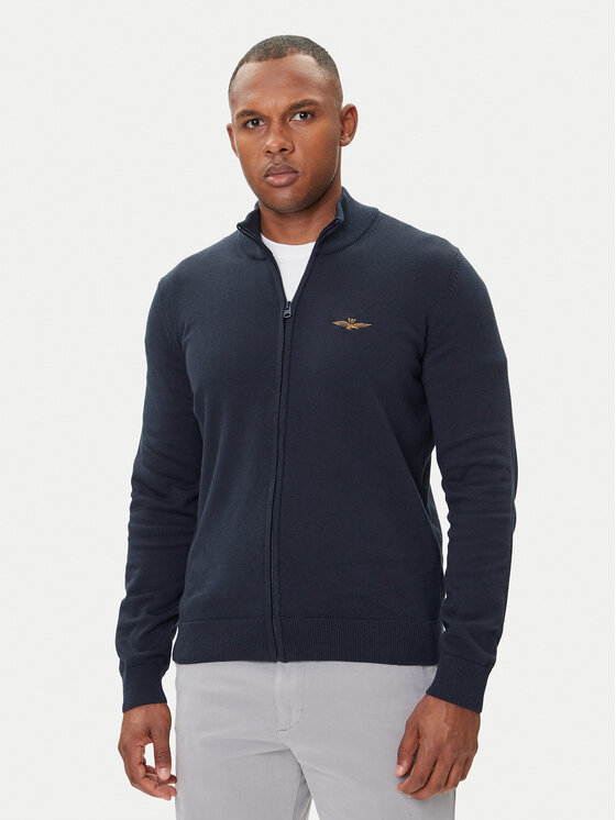 Aeronautica Militare Кардиган 252MA1580UL00506 Тъмносин Regular Fit цвят на ниска цена