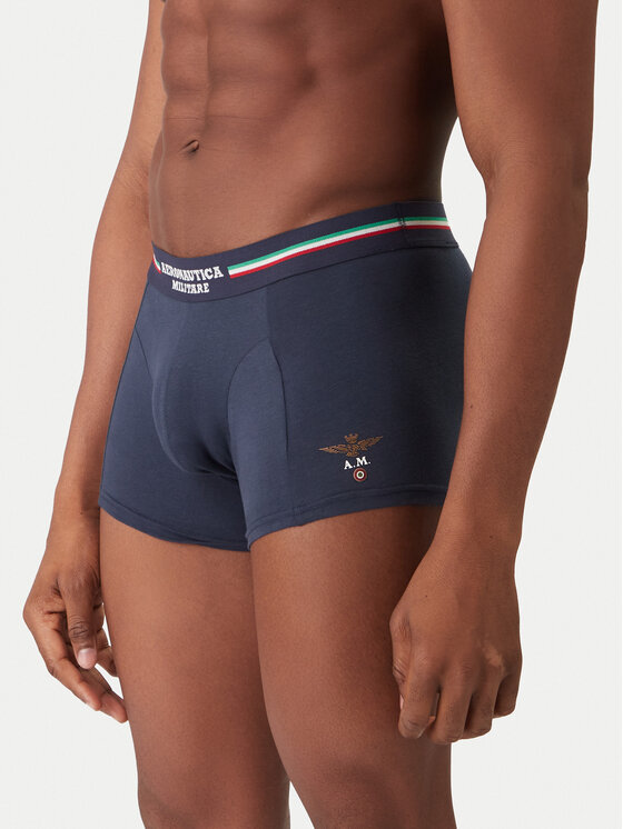 Aeronautica Militare Комплект 3 чифта боксерки AM1UBX001T Тъмносин цвят на ниска цена