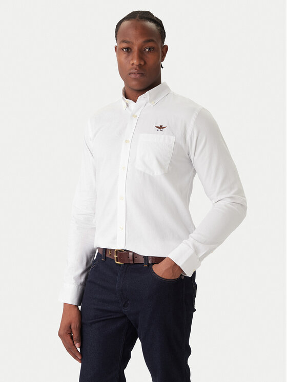 Aeronautica Militare Риза 252CA1277UCT03532 Бял Regular Fit цвят на ниска цена