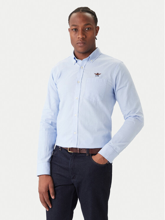 Aeronautica Militare Риза 252CA1277UCT03532 Светлосиньо Regular Fit цвят на ниска цена