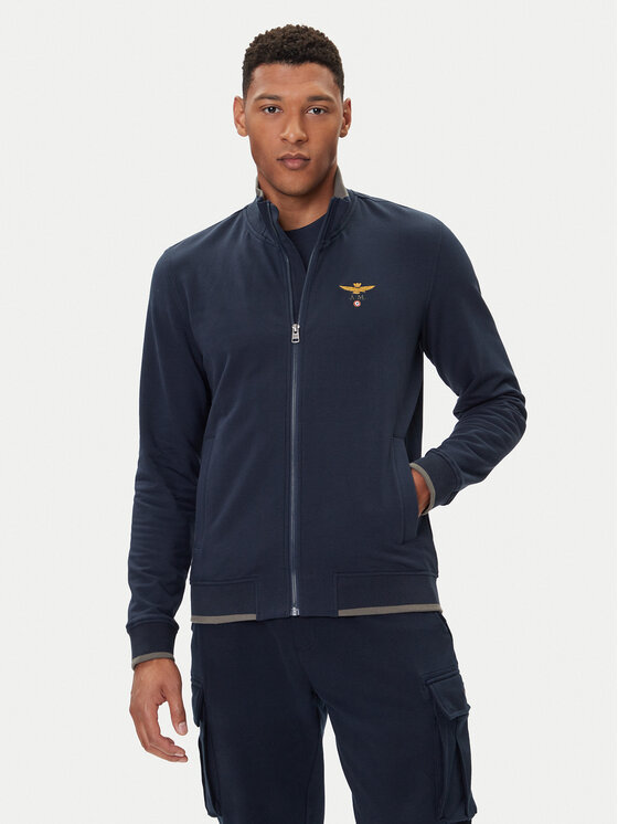 Aeronautica Militare Суитшърт 252FE1956UF00459 Тъмносин Regular Fit цвят на ниска цена