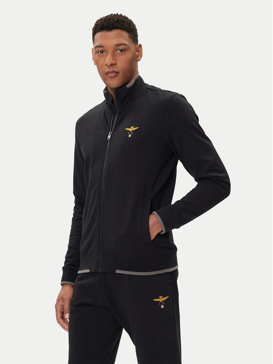 Aeronautica Militare Суитшърт 252FE1956UF00459 Черен Regular Fit цвят на ниска цена