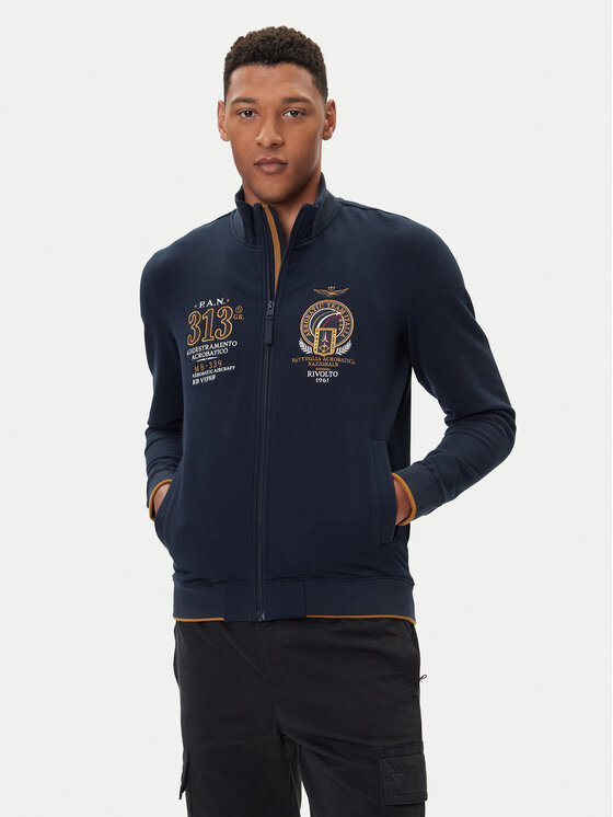 Aeronautica Militare Суитшърт 252FE2062UF00662 Тъмносин Regular Fit цвят на ниска цена