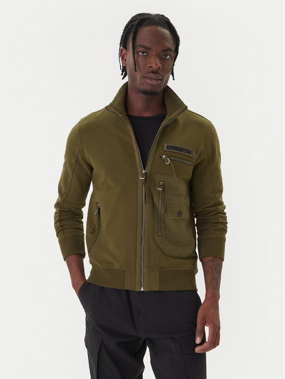Aeronautica Militare Суитшърт 252FE2069UF00668 Зелен Regular Fit цвят на ниска цена