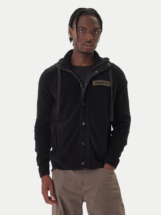 Aeronautica Militare Суитшърт 252MA1575UL00539 Черен Regular Fit цвят на ниска цена