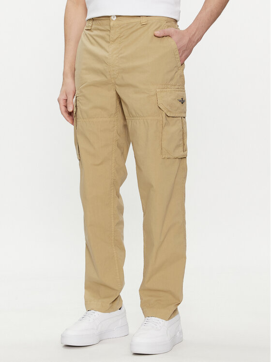 Aeronautica Militare Текстилни панталони 241PA1578CT3244 Бежов Regular Fit цвят на ниска цена