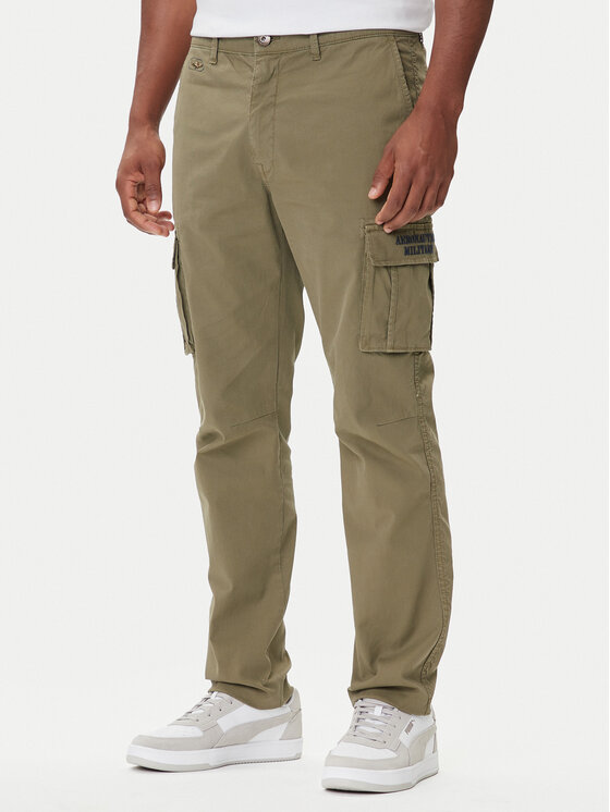 Aeronautica Militare Текстилни панталони 252PA1329UCT0244 Зелен Regular Fit цвят на ниска цена