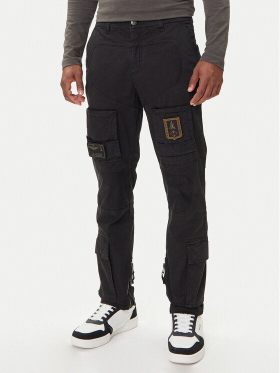 Aeronautica Militare Текстилни панталони 252PA1387UCT0149 Черен Regular Fit цвят на ниска цена