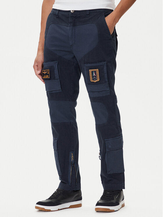 Aeronautica Militare Текстилни панталони 252PA1664UCT04241 Тъмносин Regular Fit цвят на ниска цена
