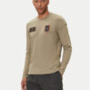 Aeronautica Militare Тениска с дълъг ръкав 252TS2488UJ00710 Каки Regular Fit цвят на ниска цена