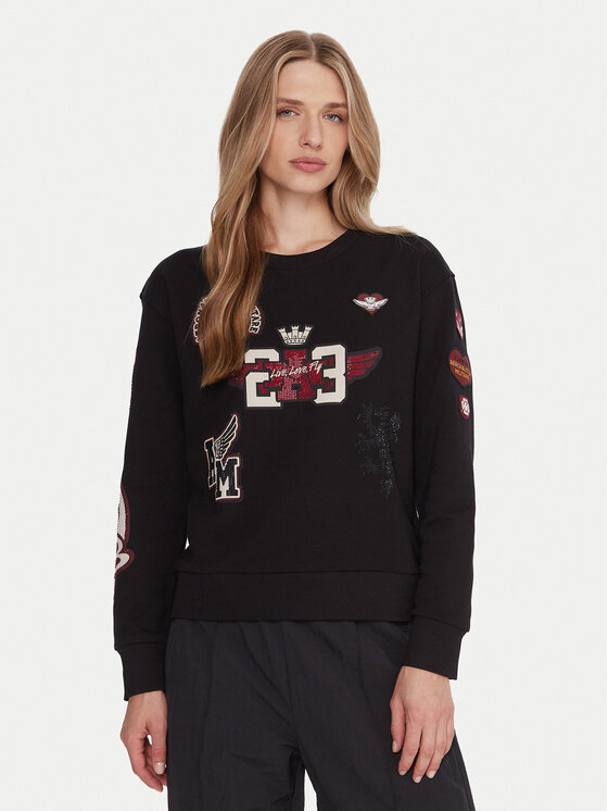 Aeronautica Militare Тишърт 242FE1970DF567 Черен Regular Fit цвят на ниска цена