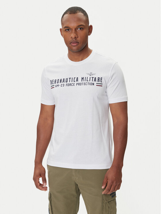 Aeronautica Militare Тишърт 252TS1942UJ00538 Бял Regular Fit цвят на ниска цена