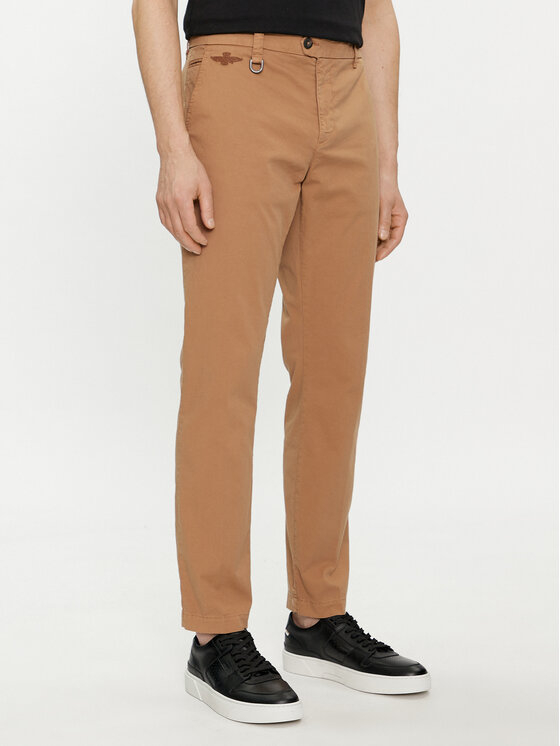 Aeronautica Militare Чино панталони 241PA1597CT3293 Кафяв Regular Fit цвят на ниска цена