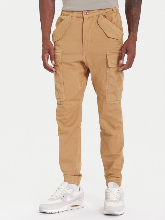 Alpha Industries Джогъри Airman 188201 Бежов Tapered Fit цвят на ниска цена