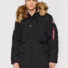 Alpha Industries Зимно яке 123144 Черен Regular Fit цвят на ниска цена