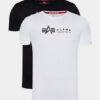 Alpha Industries Комплект тениски Alpha Label T 118534 Черен Regular Fit цвят на ниска цена